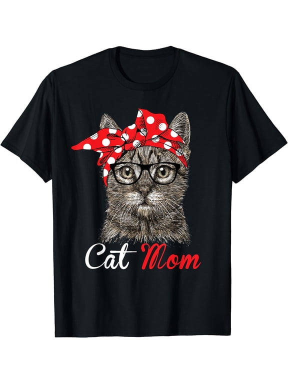 Funny Cat Mom Shirt for Cat Lovers-Mothers Day Gift T-Shirt