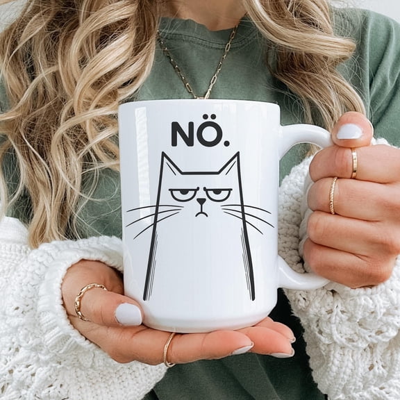 Funny Cat Mug No Cat Mug Grumpy Cat Coffee Mug Sarcastic Cat Mug Introvert Humor Mug Cat Lover Gift