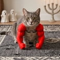 thumbnail image 1 of Funny Cat Muscle Arms ,3D Printed Pet Cosplay Prop,Neck Hanging Kitten Shoulder Outfit,Novelty Small Pet Photo Accessory,Halloween Pet Party Decor(Red), 1 of 2
