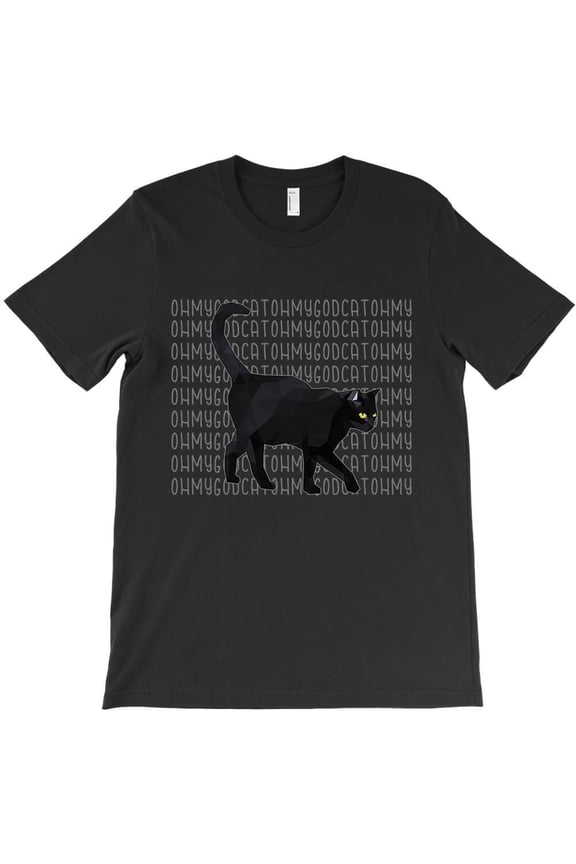 Funny Cat Oh My God Cat Sarcastic Humor Graphic Novelty Art K30448 Unisex T-Shirt – Extended Sizes Up to 5XL