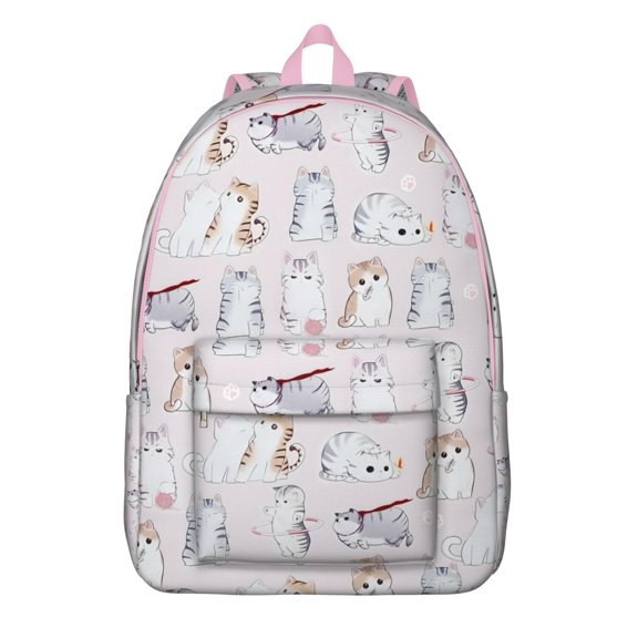 Funny Cat Pattern Backpack for Teens and Commuters, Durable and Waterproof Daypack with Cute Pet-Themed Design