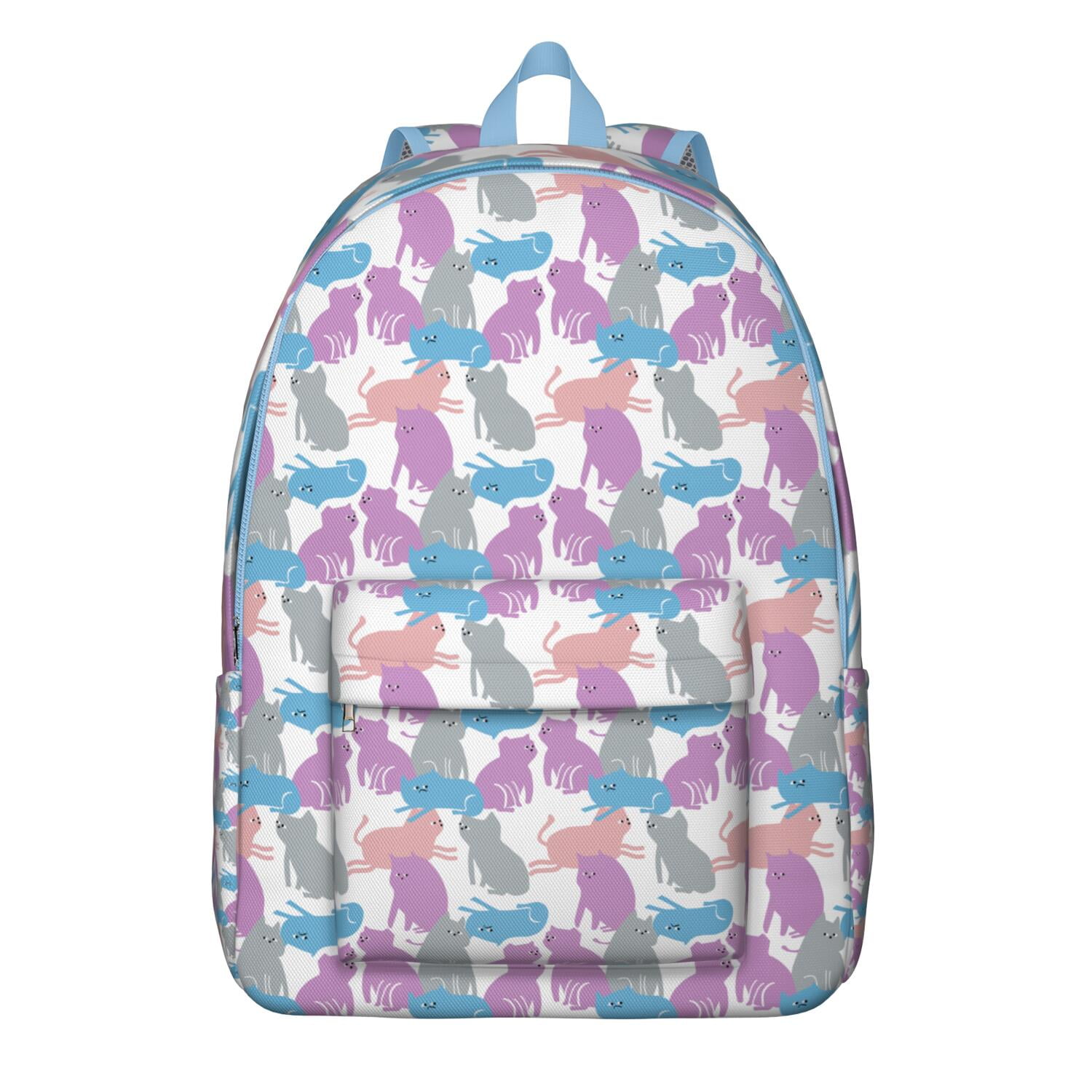 Cat Pattern Rucksack Funny Cat Pattern Backpack for Teens and Commuters, Durable and ...