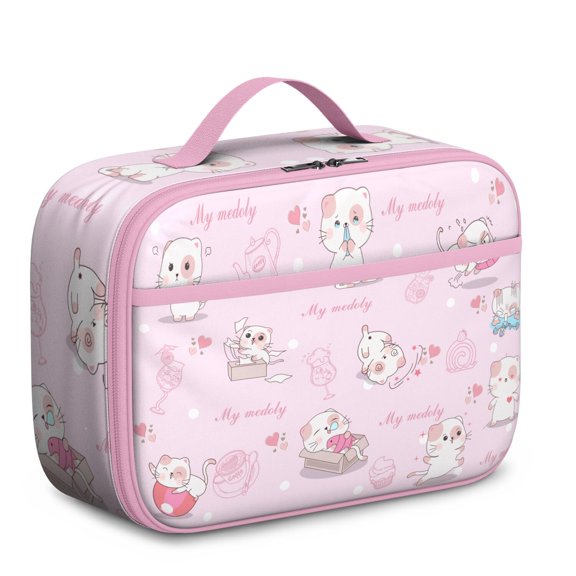 Funny Cat Pattern Thermal Lunch Box - 8-Hour Heat Retention, Lightweight, Compact, and Perfect for Parents and Pet Enthusiasts