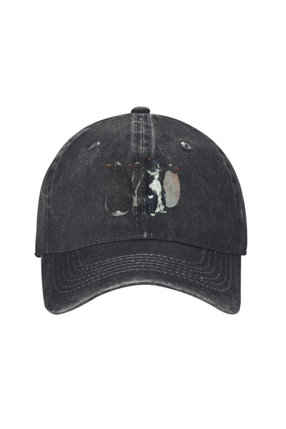Funny Cat Penguin Baseball Cap Men'S Women'S Fashion Hat Vintage Adjustable Unisex Casquette