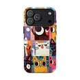 thumbnail image 1 of Funny Cat Pop Art Phone Case, Abstract Colorful Cat Faces, Unique Protective Case for iPhone 17 16 15 14 13 12 11, 1 of 6