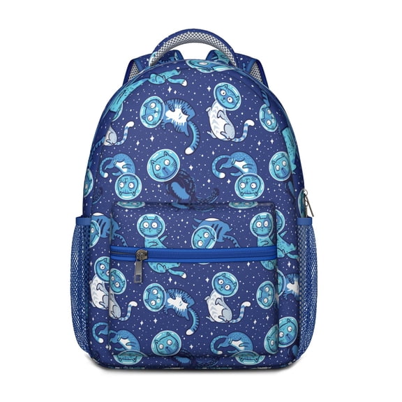 Funny Cat Print School Backpack – Adorable Pet Lovers Gift Bag with Cartoon Paw Pattern and Design