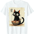 thumbnail image 1 of Funny Cat Ramen Graphic Japanese Kawaii Anime Cat unisex T-Shirt, 1 of 6
