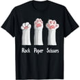 thumbnail image 1 of Funny Cat Rock Paper Scissors Hand Game Cute Paw Kitten Kids T-Shirt, 1 of 3