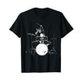 thumbnail image 1 of Funny Cat Shirt Cat Playing Drums Shirt Funny Drummer Shirts T-Shirt, 1 of 5