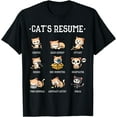 thumbnail image 1 of Funny Cat Shirt Cat's Resume Life Of A Cat Animal T-Shirt, 1 of 4