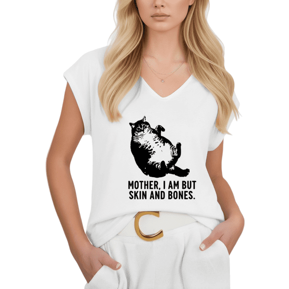 Funny Cat Shirt Print Tshirt Graphic Tees Shirts White Women Fat Cat Meme Humor Sleeveless Casual Summer Tee Size S-5XL Tops