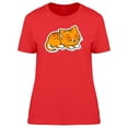 thumbnail image 1 of Funny Cat Sleeping Sticker T-Shirt Women -Image by Shutterstock, Female Medium, 1 of 2