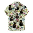 thumbnail image 1 of Funny Cat Tiki Hawaiian Shirt For Men Casual Cat Taco Mens Hawaiian Shirts Short Sleeve Button Down Shirt Men, 1 of 7