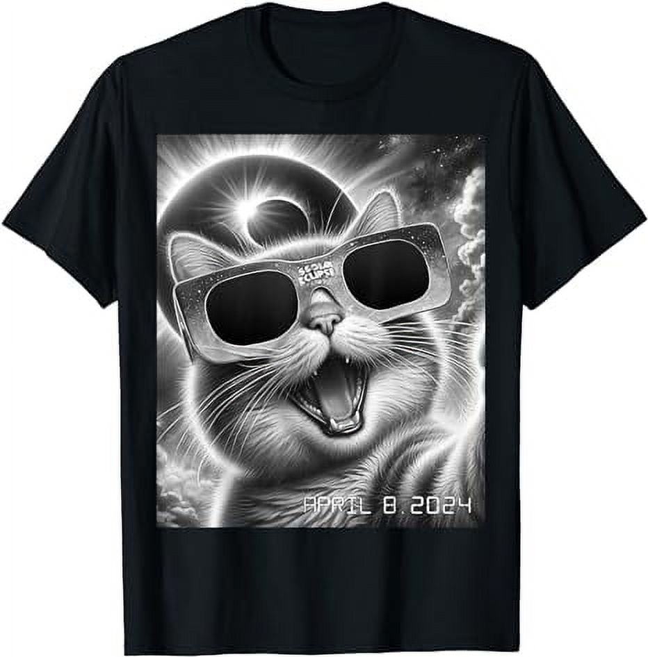 Funny Cat Total Solar Eclipse 2024 Kitten Totality T-Shirt - Walmart.com