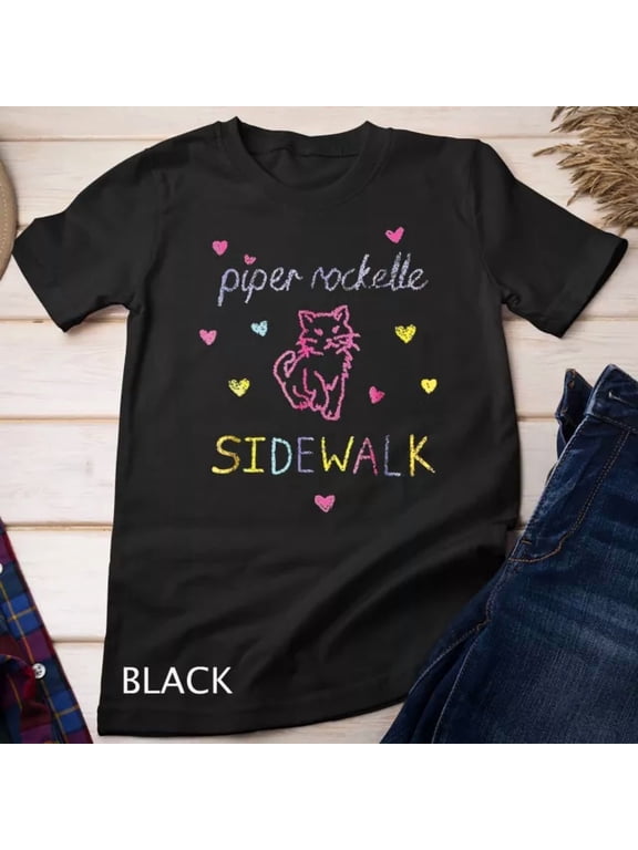 Funny Cat Vitntage Piper Rockelle Sidewalk T-Shirt BLACK Unisex S-5XL Hot Trending Shirt Birthday Gift