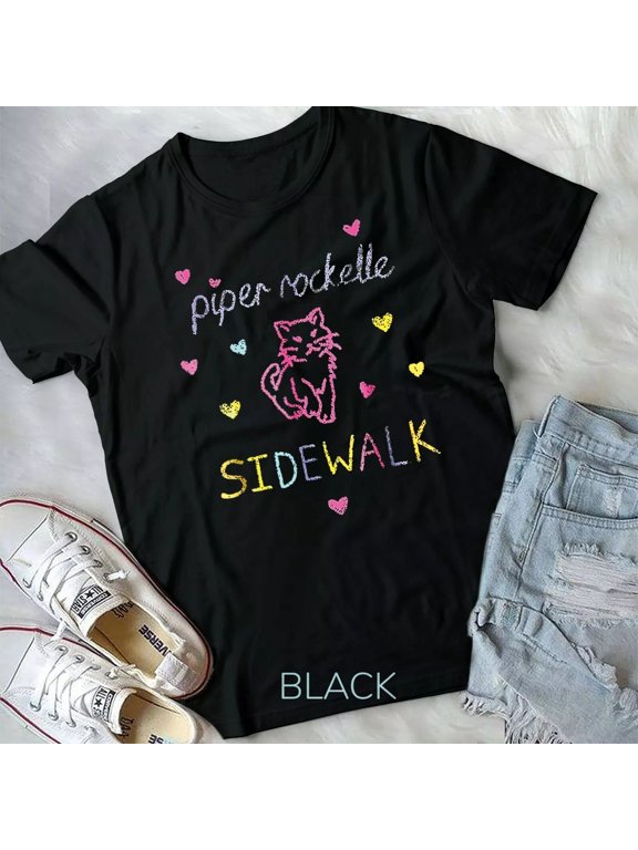 Funny Cat Vitntage Piper Rockelle Sidewalk T-Shirt Unisex Form T-Shirt - Nice Gift