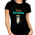 thumbnail image 1 of Funny Cat Womens Christmas Pajamas for Women Christmas Tshirt Funny Christmas Shirt Christmas Gift, 1 of 6