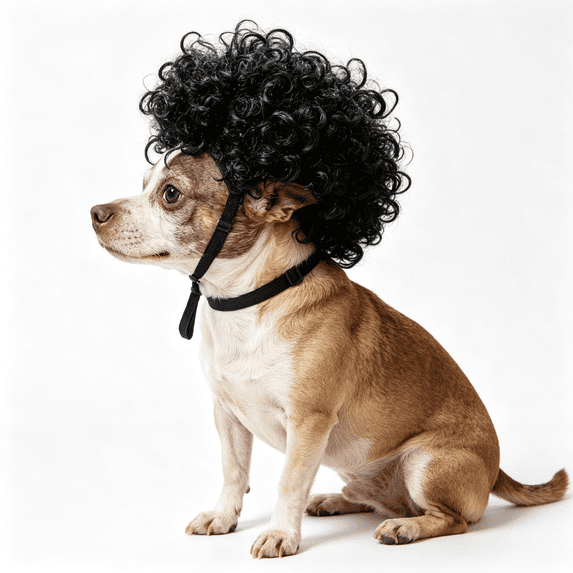 Funny Cat and Dog Wigs, Soft Pet Costume with Adjustable Straps, for Halloween Christmas Party Dress-Up, Ideal Gift for Pet Lovers