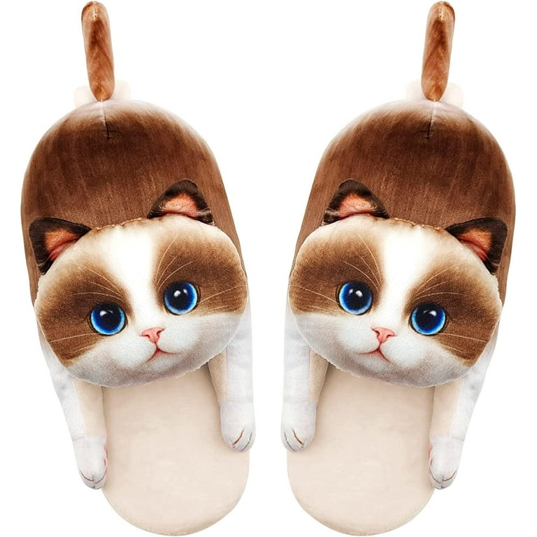 Funny Cat Fuzzy Slippers