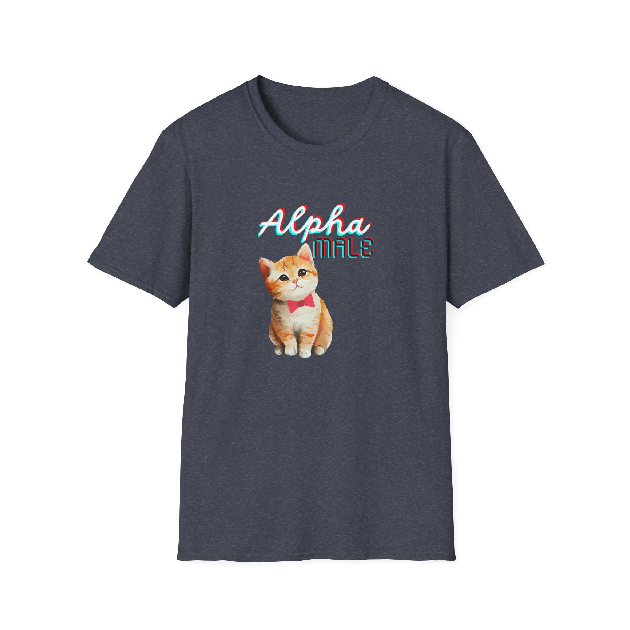 Kitten Funny Alpha Male Kitten Shirt Alpha Male, Novelty T-shirt, Funny Meme,  Kitten And Rainbow