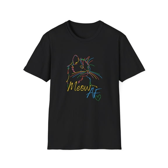 Funny Cat-itude Cat T-Shirt Meow AF