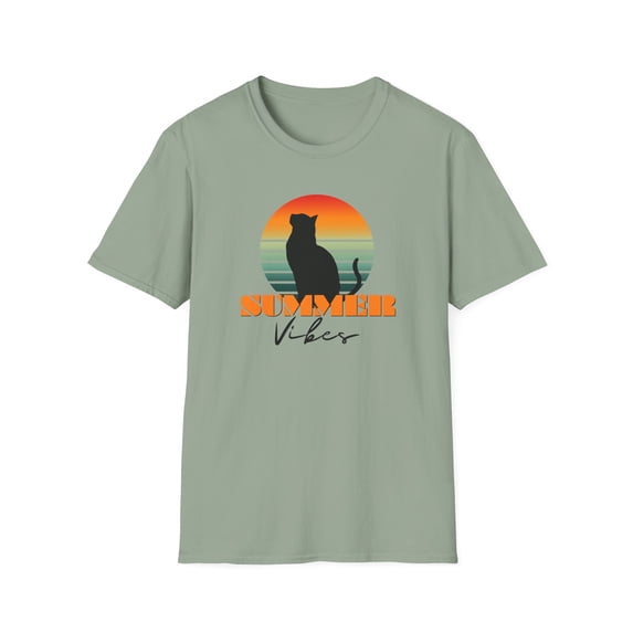 Funny Cat-itude Cat T-Shirt Summer Vibes