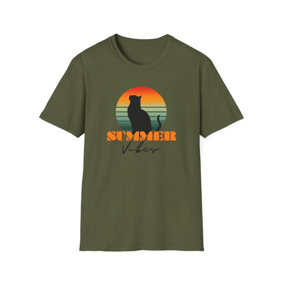 Funny Cat-itude Cat T-Shirt Summer Vibes