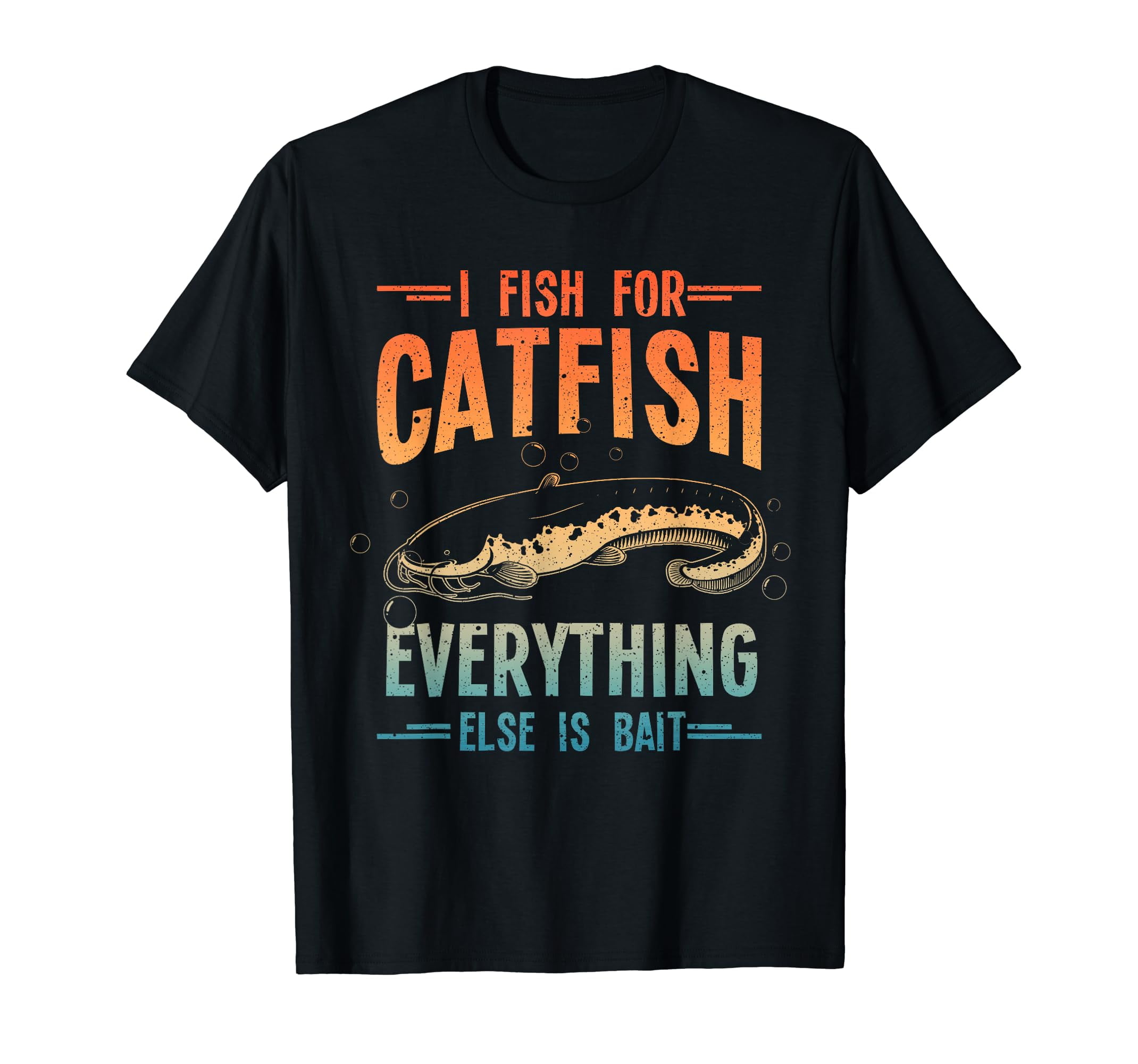 Funny Catfishing Design For Men Women Catfish Fishing Hunter Vintage Men  Women T-Shirt 