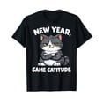 thumbnail image 1 of Funny Catitude New Year T-Shirt for Cat Lovers – Humorous Kitten Pun Design, 1 of 5