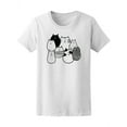 thumbnail image 1 of Funny Cats Doodle T-Shirt Women -Image by Shutterstock, Female x-Large, 1 of 2