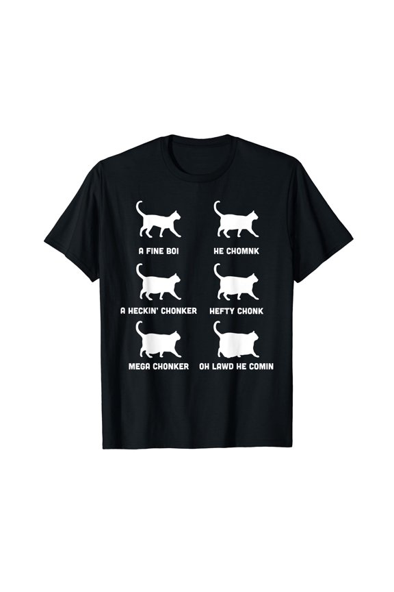 Funny Cats Meme, Chonk Cat Chart T-Shirt