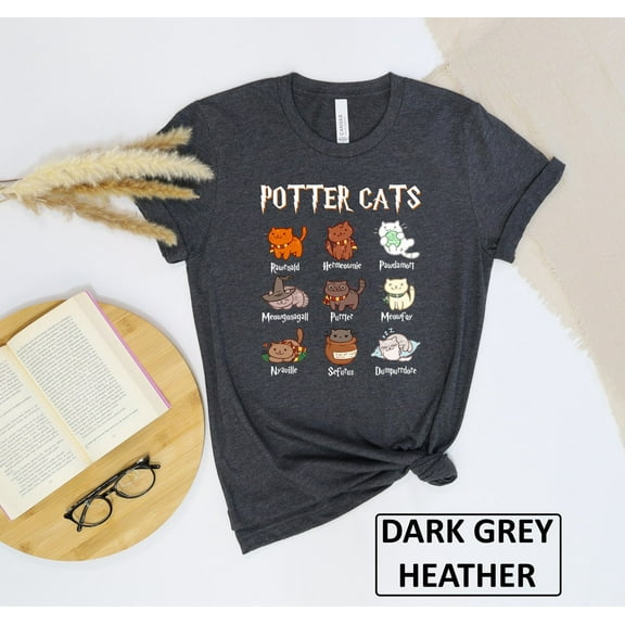 Funny Cats T-Shirt, Potter Cats Shirt, Harry Pawter Gift T-Shirt, Kitten Potter Cats Gift Tshirt For Cat Owner Tee