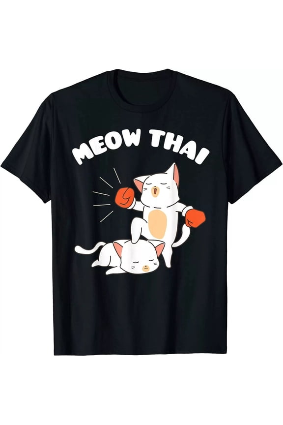 Funny Cats Thai Boxing Fighter Design Shirt Gift For Men