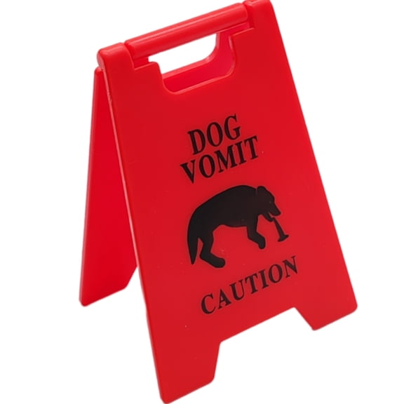 Funny Cats Warning Sign Dogs Vomit Sign For Pet Shops Veterinarian Offices Homes Pet Safety Sign Waterproof Cats Sign