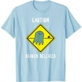 thumbnail image 1 of Funny Caution Sign Kraken Octopus Release Softstyle Unisex T-Shirt,Light Blue Color,Size 3T, 1 of 5