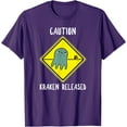thumbnail image 1 of Funny Caution Sign Kraken Octopus Release Softstyle Unisex T-Shirt, 1 of 5