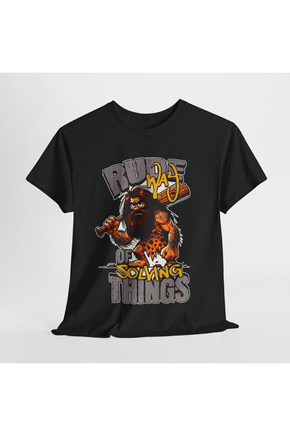 Funny Caveman Unisex Tee Shirt, Humorous Graphic Print, Sarcasm Tee for Men and