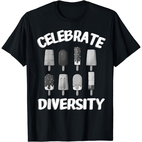 Funny Celebrate Diversity Ice Cream Gift For Ice Cream Lover T-Shirt