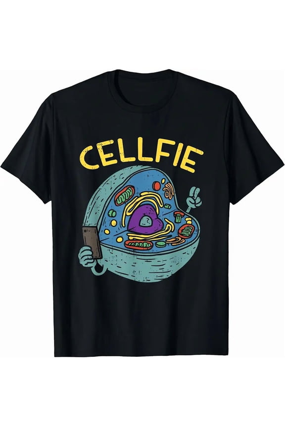 Funny Cellfie Biology Graphic Unisex Science Teacher Student Short Sleeve T-Shirt