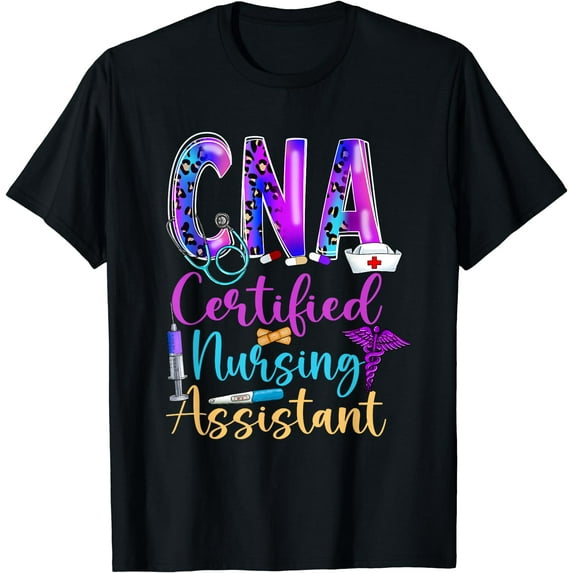 Funny Certified Nursing Assistant CNA Squad Women Nurses T-Shirt Black X-Large