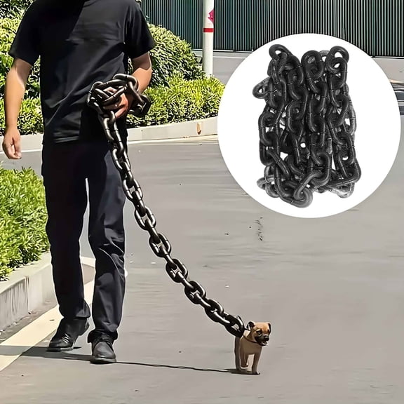 Funny Chain Dog Leash for Small Medium Large Pets - Durable Link Training Lead for Dogs Cats, Outdoor Walking Control Leash