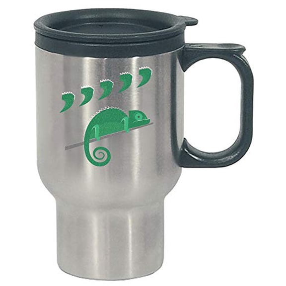 Funny Chameleon - Lizard Reptile Camouflage - Chamaeleonidae Humor - Stainless Steel Travel Mug