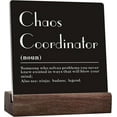 thumbnail image 1 of Funny Chaos Coordinator Definition Ceramic Table Sign, Home Office Desk Decor For Men Women, Shelf Cubicle Table Decor Appreciation Thank You Gifts For Coworkers Boss, 1 of 5