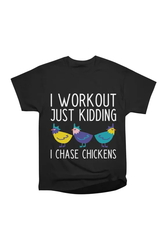 Funny Chasing Chickens Farmer Slogan T-Shirt Tee Gift For Him Merch For Her Apparel For Fr