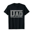 thumbnail image 1 of Funny Checkered Dad Black White Funny Dad Father's Day Mens Black T-Shirt, 1 of 5