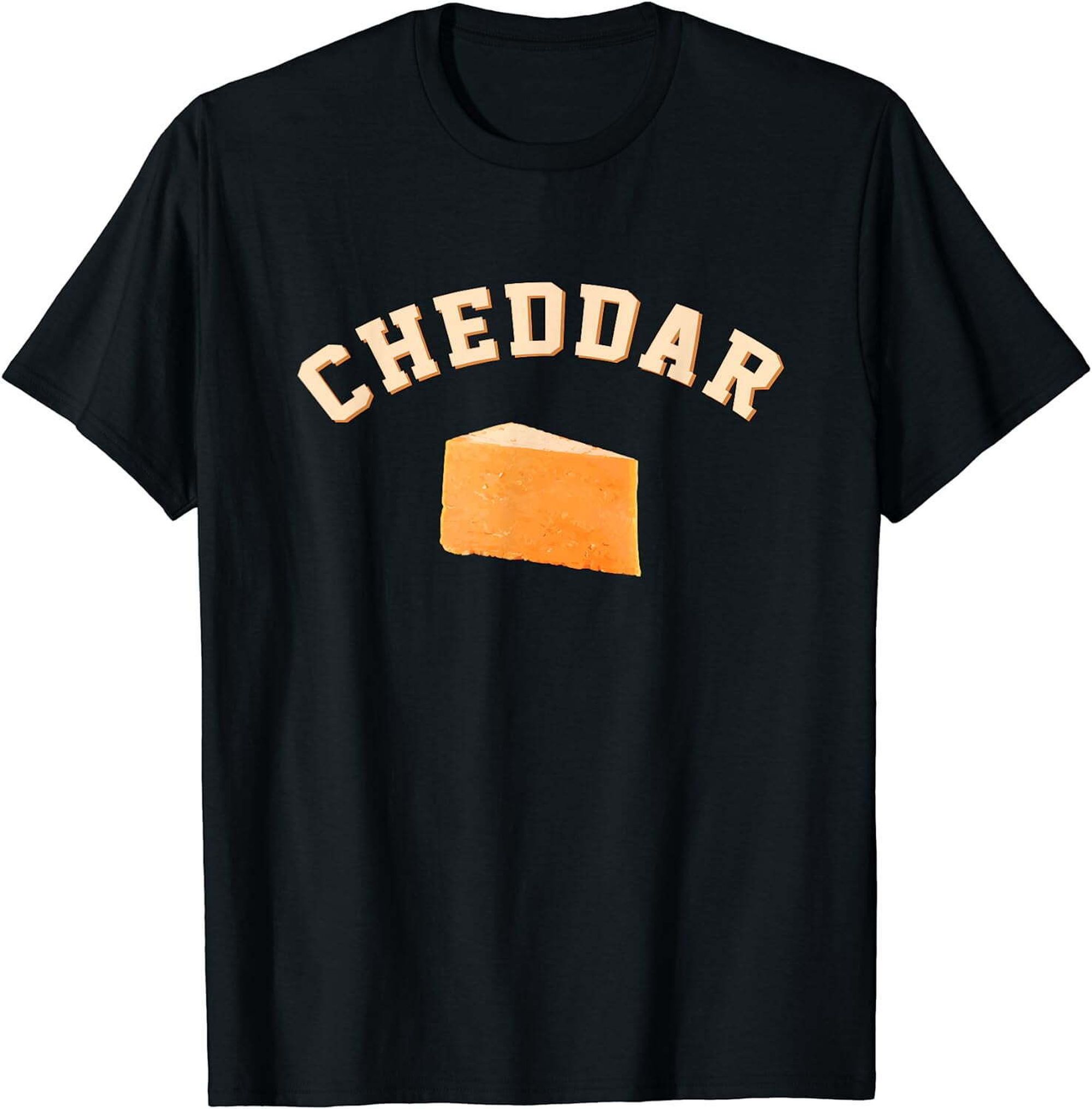 Funny Cheddar Cheese Mascot Shirt: Cheesy College Tee with English ...