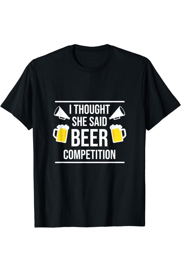 Funny Cheer Dad Beer Competition Cheerleading T-Shirt