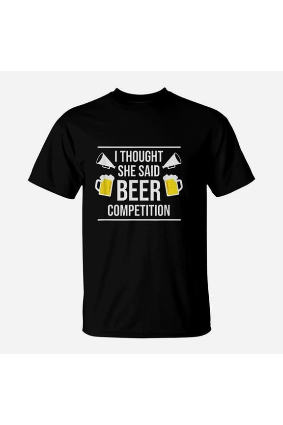 Funny Cheer Dad Beer Competition Cheerleading TShirt