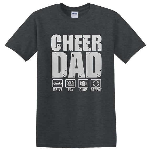 Funny Cheer Dad Proud Cheerleader Father Humor Father's Day Art T-Shirt Unisex, up to 5XL
