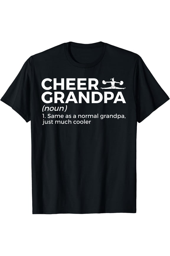 Funny Cheer Grandpa Definition Cheerleading T-Shirt